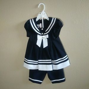 Bonnie Baby Navy & White 2pc set